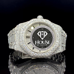 Reloj de Lujo para Hombre con Diamantes, de Acero Inoxidable, Analógico, Automático, con Caja Redonda y Esfera Decorada - Product Image 1