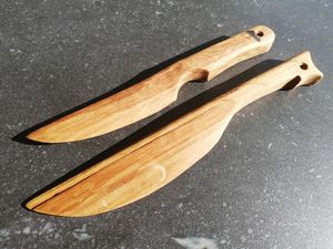 Sustainable <b>Wooden</b> Knife <b>Compostable</b> Disposable Cutlery for Cafe Restaurant and Party - Product Image 2