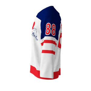 Maillots de hockey sur glace sur mesure avec options de numéros, logos et noms personnalisés, conçus pour le jeu compétitif - Product Image 2
