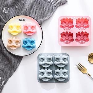 Dance Lion Baking Ice Cube Cake <b>Mold</b> Handmade Soap Chocolate <b>Resin</b> <b>Silicone</b> <b>Mold</b> - Product Image 1