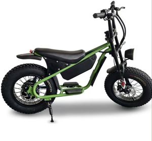 Bicicleta eléctrica de 16 pulgadas con neumáticos anchos para niños y adultos, para desplazamientos urbanos, con amortiguación, para nieve y deportes en la playa. - Product Image 1