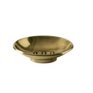 <b>Small</b> Size Golden Soap Dish For Home Hotel Bathroom Washroom Cleaning Use Accessory Soap Dish Stand - Product Image 1