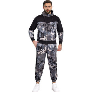 Vêtements d'entraînement pour hommes en gros, sweat à capuche en coton avec fermeture éclair intégrale et poche kangourou, survêtements personnalisables avec logo - Product Image 4