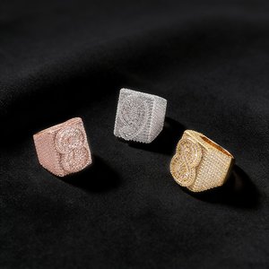 Anillo de Diamantes Moissanite Cuadrado de Lujo con Incrustaciones de Diamantes para Hombre y Mujer, Plata de Ley 925, Joyería de Moda Hip Hop - Product Image 4