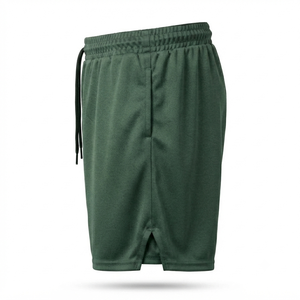 Custom <b>Green</b> Mesh 100% Polyester Breathable Knee Length Gym <b>Shorts</b> <b>Men</b> Athletic Training Workout Running Activewear Wholesale - Product Image 2