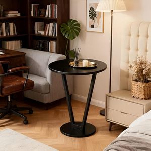 Modern Metal <b>Round</b> Side <b>Table</b> for Living Room Bedroom Sofa End <b>Table</b> Accent <b>Table</b> Contemporary Home Decor Furniture - Product Image 3