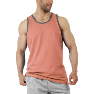 Hot Selling Casual Knitted Gym Workout Men's Tank Top High Quality Custom Made Quick-Drying Spandex / <b>Polyester</b> Tank Top - Product Image 1