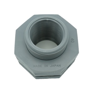 Raccords industriels en PVC Kansaikako japonais en vrac pour tuyauterie murale de réservoir, connecteurs avec joint FKM 40A KFI-002-040, origine Japon - Product Image 1