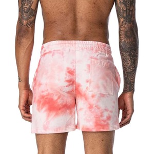 Pantalones cortos de moda para hombre, color rosa, ligeros, para la playa, con cintura elástica y bolsillos - Product Image 6