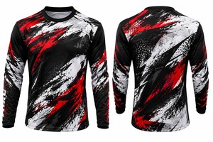 Pantalones de Motociclismo Unisex Negros, Rojos y Blancos, Resistentes al Viento, con Estampado por Transferencia de Calor, 320g, 100% Poliéster, de Secado Rápido, Transpirables, Anti-UV, para Carreras - Product Image 5