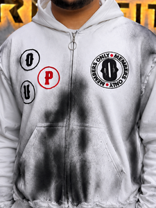 Nouveau sweat à capuche zippé imprimé pour homme, coupe oversize, style streetwear, impression DTG, design avec strass, sweat à capuche tricoté pour homme - Product Image 6