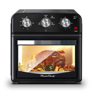 Horno freidora de aire multifunción de 12,5 cuartos de galón, 1500W, 4 modos de cocción, 7 en 1, parrilla para hornear asado negro de acero inoxidable, horno para tostadas - Product Image 6
