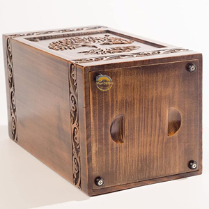 Custom Engraved Wooden <b>Memorial</b> Urn for Adults Premium Hardwood Cremation Urn with Smooth Finish - Product Image 3