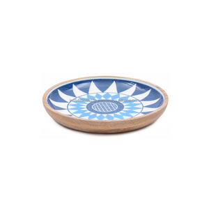 Bol de service en bois enduit d'émail nouveau saladier en bois pour servir les aliments nouveau Design assiette de service en bois pour les ustensiles de cuisine - Product Image 5