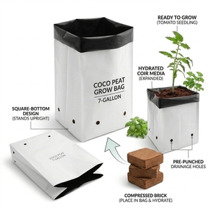 Bolsas de Cultivo Reutilizables de Plástico, Fibra de Coco, para Cultivo de Hongos, Sin Necesidad de Desmalezar, Precio al por Mayor, Australia, Dubái, Canadá - Product Image 1