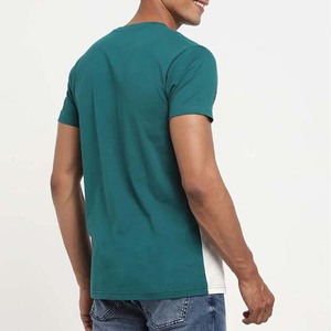 เสื้อยืดสามสี ดีไซน์ล่าสุด สำหรับเสื้อผ้าผู้ชาย สไตล์ลำลอง ใส่สบายในฤดูร้อน เสื้อยืดผ้าฝ้ายสำหรับผู้ชาย - Product Image 3