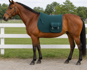Western Horse Saddle Pad with Storage Pockets | Quilted <b>Equestrian</b> Saddle Cloth | Fleece Lined Horse Riding Pad Wholesale - Product Image 4