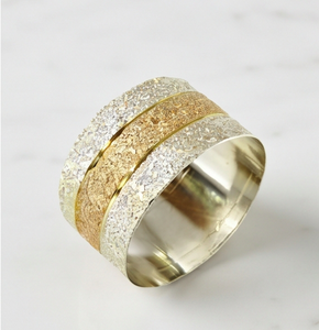 Anillos para Servilletas de Acero Inoxidable, Acabado Mate en Oro y Plata, Adecuados para Decoración de Mesa, Artículo de Cocina - Product Image 1