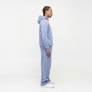 Ensemble de survêtement unisexe personnalisé OEM : sweat à capuche et pantalon de jogging, 2 pièces, avec fermeture éclair, pour le sport - Product Image 4