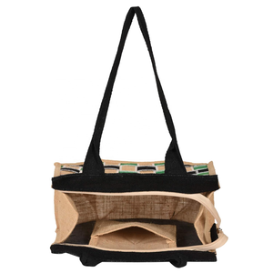 Sac de transport à bandoulière à la mode en jute de qualité supérieure avec poignée en sangle de coton produit de haute qualité à prix abordable - Product Image 3