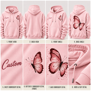 Sudadera con Capucha para Mujer, Corte Holgado, Bordado 3D, Letras en Relieve Personalizadas, Estilo Urbano Informal, Tejido Grueso - Product Image 6