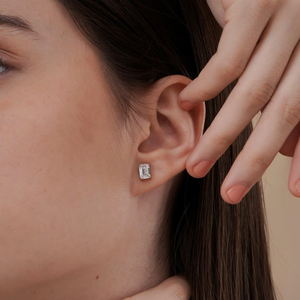 Pendientes de Diamante Cultivado en Laboratorio para Novia, Corte Esmeralda, 2.14CT de Peso Total, D VVS2, Certificado IGI, Joyería Elegante - Product Image 2