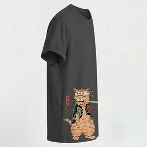 T-shirts gris pour hommes à logo personnalisé, très demandés, pour un style urbain, col rond, tissu écologique et confortable, vêtements d'extérieur - Product Image 3