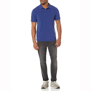Chemise polo pour homme de couleur unie, de haute qualité, décontractée, en coton tricoté, séchage rapide, coupe confortable, vêtements de sport, vêtements d'été - Product Image 1