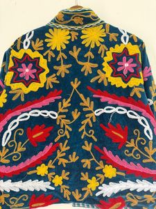 Unisex Cotton Suzani Hand Embroidered Best Jacket Coat for <b>Summer</b> Women's Winter Wear Bridesmaid Gifts Wholesale Supply for Bath - Product Image 2