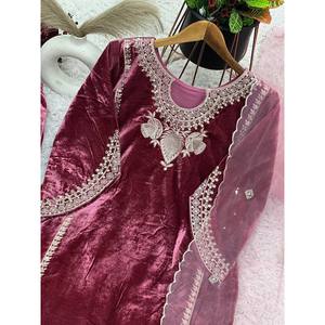 Top de soirée pour femmes styliste-Ensemble Dupatta et bas Look élégant - Product Image 5