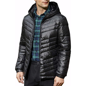 2025 New Puffer Jacket Men Shiny Puffer Black Jacket Men <b>Back</b> Bubble Jackets Wholesale Winter for Men Stand Casual Knitted - Product Image 5