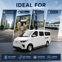 Uniquement voitures à conduite à droite (RHD) : Minibus électrique Wuling Yangguang, autonomie de 300 km, fourgonnette électrique pour usage professionnel et passagers