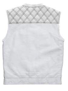 Chaleco Blanco de Motociclista Personalizado de LEATHER HUNT CLUB - Product Image 2