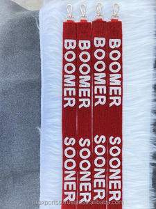 Colorful Durable Fashion Game Day Handmade <b>Strap</b> Custom Beaded Fabric Belt <b>Shoulder</b> Bag Accessory College Team Design PR EXPORTS - Product Image 3