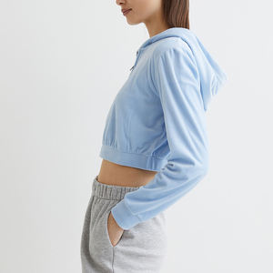 Sudadera con capucha de algodón de diseño colorido de última moda, logotipo personalizado, producción OEM, para chicas y mujeres, corte regular. - Product Image 3