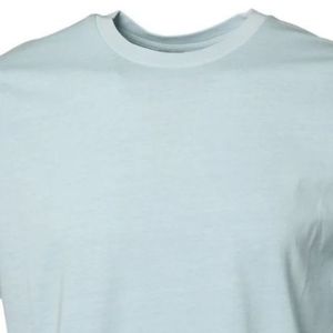 T-shirt pour homme bleu clair, col rond, manches courtes, coton doux, décontracté, basique, léger, respirant, à porter tous les jours en été - Product Image 3