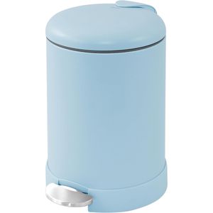 Cestino per Rifiuti in Acciaio Inox Rotondo da 1,2 Galloni, Piccolo Contenitore Metallico con Coperchio a Chiusura Morbida e Pedale - Product Image 1