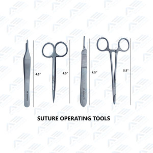Manual Power Biological Dissecting Tools Stainless Steel Instruments Medical Vet Students Reusable Skin <b>Suture</b> Training <b>Kit</b> - Product Image 5