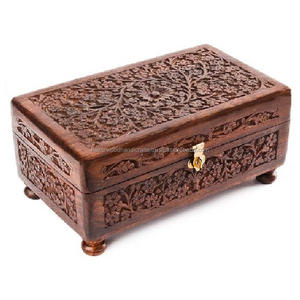 Caja de madera tallada, diseño grabado a mano, el mejor pulido y acabado, artículo hecho a mano - Product Image 2