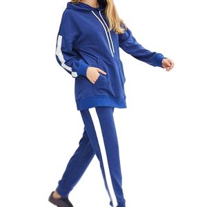 OEM personnalisé femmes automne hiver costume à capuche costumes de sport femmes survêtement 2 pièces survêtement femmes à manches longues survêtement ensemble - Product Image 1