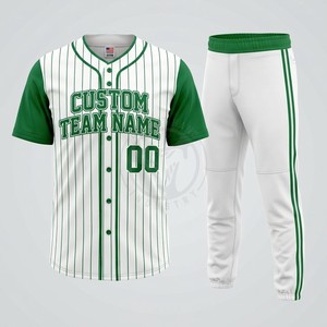 Fabricant d'uniformes de baseball personnalisés pour les écoles, avec tissu respirant, couleurs d'équipe et numérotation des joueurs. - Product Image 1