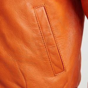 Chaqueta de cuero para hombre NAI-0457A, estilo recto, a la venta al por mayor, ropa de protección para motociclistas, color personalizado. - Product Image 5