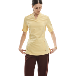 PROMOTION EXCEPTIONNELLE : Ensemble d'uniformes médicaux unisexes à col en V avec pantalon droit – Haut et pantalon de travail médical FMF – OEM/ODM - Product Image 6