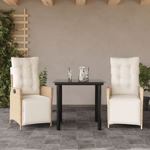 Conjunto de Comedor de Jardín Beige con Mesa y Sillas para Entretenimiento al Aire Libre - Product Image 1