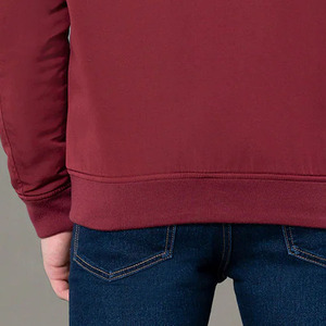 <b>Men's</b> Solid Color Fleece Bomber <b>Jacket</b> Stand Collar Zipper Closure Casual Autumn Wear Regular Fit Slim Style - Product Image 5