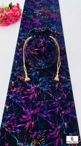 Elegant Velvet Printed Fabric Foil Finish Womens Apparel Dress Making Fashion Wear Home Decor Custom OEM - Product Image 4