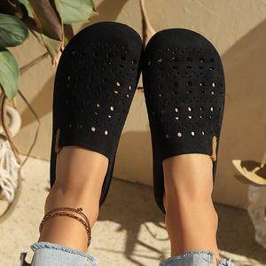 Mules d'été pour femmes à plateforme épaisse et bout fermé, décontractées, respirantes, à trous, faciles à enfiler et confortables pour l'extérieur - Product Image 2