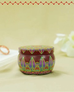 Pot à bougie en étain d'inspiration marocaine avec parfum d'ambiance pour la décoration intérieure, éclairage douillet, relaxation, méditation, chambre à coucher, salon - Product Image 3