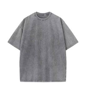เสื้อยืดคอกลมทรงโอเวอร์ไซส์สำหรับผู้ชาย ปี 2026 ผ้าฝ้ายเนื้อหนา 260 GSM ล้างสีแบบแอซิดวอช รับออกแบบตามสั่ง ขายส่ง MOQ ต่ำ - Product Image 3