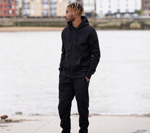 Survêtements de sport personnalisés pour hommes, ensembles de jogging zippés, pantalons d'entraînement pour hommes, coupe-vent en polyester, survêtement en coton et polyester - Product Image 1